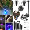 Pumpar LED Submersible Water Pump Aquarium Fish Pond Garden Fountain Pump med LED -färgbyte Fountain Maker Pump för Fish Tank D30