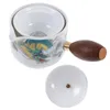 Conjuntos de louça Bule Side Handle Cerâmica Teakettle Fazendo Madeira Viagem Portátil 360 Graus Rotação Chaleiras