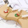 Strand Chain Armband Pendant Christmas tema akryllegeringsmaterial armband 4xbf