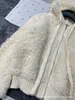 Cardigan con cerniera con cappuccio e cerniera autunno inverno nuovo latte con ricamo sul petto e stile da ragazza che riduce l'età