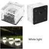 LED Ice Bube Lights, Lampa Solar Ceglarki, Lekkie szklane 70 mm LED LED Light Square Kostka, do ścieżki na świeżym powietrzu Świąteczne białe czerwone zielone zielone