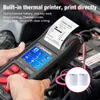 Novo Konnwei KW720 6V/12V/24V Testador de bateria de caminhão de carro de moto com impressoras embutidas Analisador de bateria Ferramentas de teste de batida