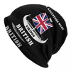 Berets Union Jack UK Skullies czapki czapki unisex zimowe ciepłe dzianinowe kapelusz Wielka Brytania British Flag Bonnet Hats Outdoor Ski Cape