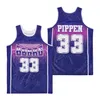 Basket Scottie Pippen College Jerseys 33 Central Arkansas Bears University Hiphop Moive Breattable Team Navy Blue Purple Pure Cotton for Sport Fans Shirt