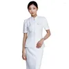 Work Dresses Sauna Foot Bath Massage Female Receptionists Short Skirts Uniforms Women Beauticians Beauty Salon Uniform Suits