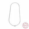 Pendant Necklaces 925 Silver Necklace Simple Snake Necklace Fit Original Bone Charm Bead Pendant For Women Pandor DIY Jewelry Accessorie 230426