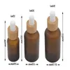 15ml 30ml frosted amber glass bottle dropper with bamboo cap 1oz wooden essential oil bottles 50ml Ggmek