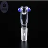 2023Glass Pipes Smoking Manufacture Hand-blown hookah Purple embellished glass cigarette accessories stopper