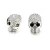 DIY -gåva smycken CZ Micro Pave Skull Beads Charm för armband tillverkning