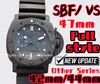 SBF / VS Orologio da uomo di lusso Pam979 in fibra di carbonio, 47mm tutte le serie tutti gli stili, movimento esclusivo P90, ci sono 42, 44mm altri modelli, acciaio pregiato 316L