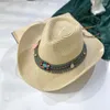 Boinas estilo vaquero sombrero de paja para mujeres hombres verano viaje protección solar 2023 étnico jazz gran ala playa fiesta