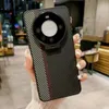 High-End-Kohlefaser-Mode-Handy-Kameraobjektiv-Versteckständer Anti-Fall-Schutzhülle für Huawei Mate 60/60 Pro