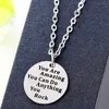 Pendant Necklaces Inspirational You Are Amazing Can Do Anything Rock Stainless Steel Necklace Jewelry Women Friends Gift