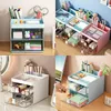 Storage Boxes Cosmetic Organizer Drawer Box Office Stationery Holder 12x16x11.5cm Plastic Accessories Home Bathroom Makeup Sewing Draw