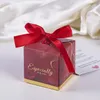 Geschenkverpackung Thema Hochzeit Gefälligkeiten Pralinenschachtel Baby Souvenirs mit Schleife Schokoladenpapier schön für sieben Modus