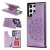 Magnetic Folio Flower Print Phone Case for iPhone 15 Plus 14 13 12 Pro Max Samsung Galaxy S23 S22 Ultra A12 5G A52 A72 A82 A32 A42 Multiple Card Slots Leather Wallet Shell