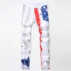 Men's Jeans fashion stylish cool mens pants jeans with print graffiti painted denim slim fit white jeans men hip hop rock street wear 231124