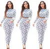 Kvinnors tvådelar 2023 Summer Leisure Fashion Women's Set Letter Printing Designer Brand Long Sleeve Pants Set