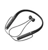 Hörlurar Trådlöst Bluetooth-headset 5.2 Necksliten Sport Halter Neck Magnetiska absorption Halv In-Ear Pluggbar TF-kort med Flash Lighm-hörlurar