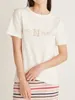 T-shirt feminina Hit Color O-Gobes Mangas curtas Tees Carta de verão impressão Y2K Tops Japanese Moda Camiseta Cuseal Todos Combine Ropa Mujer 230426