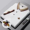 Designer Polo Shirt Men Short Sleeve bee Casual Pullover Tops Mens Fashion Turn-down Collar Button-up Polos