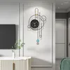 Wall Clocks Quiet Black Round Clock Industrial Pendulum Movement Aesthetic Silent Sounding Reloj Pared Home Decor WW50WC