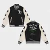 Hommes Vandy le Rose 4 Ans Anniversaire Varsity Baseball Vêtements Pu Cuir Manteaux Hiver Marque Motorcyclmen's