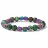 Charm Bracelets Natural Stone African Turquoises Beads Bracelet Colorful Electroplated Lava Men Energy Yoga Meditation Jewelry