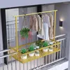 Kök förvaring balkong klädfri torkstång rostfritt stål skyddsräcke fönsterbräda utomhusskor rack