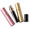 Gładka aluminiowa butelka perfum 5 ml napełniane perfumy atomizer butelki podróżne butelki zapachowe butelki domowe butelki botelle botella de perfume de aluminio