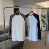 ラルフスデザイナーローレンスTシャツ最高品質カーゴポロ秋の純粋な綿女性の長袖Tシャツコントラストカラーパッチスキンケアフィット