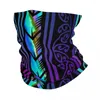 Bérets violet maori avec incrusté de paua shell bandana hiver cache-cou coupe-vent écharpe visage pour ski zélande guêtre bandeau