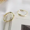 Orecchini a cerchio 21,6 mm 22,7 mm placcato oro giallo 18 carati argento sterling 925 geometrico corda intrecciata grande cerchio Huggie GIOIELLI