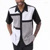 Camisas casuais masculinas verão moda impressão manga curta solta drape camiseta masculina