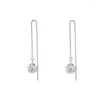 Dingle örhängen mode 925 Sterling Silver Zircon Ball Leaves Box Chain Long Tassel Ear Line Luxury Pearl Stud Christmas Jewelry