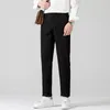 Мужские штаны 2023 Весенний осенний костюм Человек Человек Слим рабочие брюки мягкие формальные мужские умные повседневные прямые корейские бренды мужская одежда мужская одежда