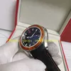 2 Estilos Com Caixa Original Relógios Automáticos Masculinos Mostrador Preto 42mm Moldura Laranja 600M Pulseira De Borracha De Aço 007 Ásia 2813 Movimento Relógio Esportivo Mecânico