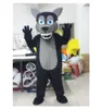 Chien noir renard fantaisie dessin animé mascotte Costume peluche noël déguisement Halloween mascotte