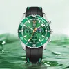 Wristwatches QINGXIYA Men Quartz Watch Fashion Multifunctional Green Water Ghost Dial Trend Luminous Waterproof Relogio Masculino 6616