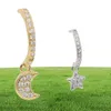 ciondolo stella luna galleggiante orecchino in argento sterling 925 alta qualità minimale delicata delicata piccola stella luna goccia regalo carino ragazza silve1178843