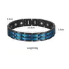 Bracelets à maillons Wollet Bracelet magnétique pour hommes plaqué bleu aimants de ligne moyenne en acier inoxydable réglage bijoux cadeau