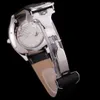 Hoge kwaliteit top horloge Mannelijke horloge automatisch uurwerk roestvrijstalen horloge lederen band Transparant Glas Terug 012-2251c