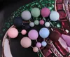 Hot Sell Double Sides Big Pearl Stud oorbellen 10 Candy Colors Rubber Ball Ball Earrings vrouwen feestkraal oorstudie sieraden cadeau