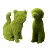 Arts et artisanat nouveauté gazon artificiel herbe Animal chat chien maison bureau ornement chambre bureau décor jardin cour Animal Statue Y23