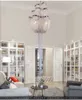 Moderne kroonluchter licht vintage zilveren aluminium ketting Franse hanglamp binnenverlichting glans voor restaurant woonkamer slaapkamer foyer
