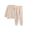 Pyjamas Les enfants d'hiver sets des vêtements de maison moelleux pour les garçons des filles chaudes épaissies adolescents pijamas vêtements 114 ans 231127