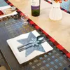 Tapis de table 4 pièces couverts de noël couteau et fourchette couverture sac en forme d'étoile dîner argenterie support vaisselle Decoratio
