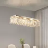 Żyrandole nowoczesne luksusowe oświetlenie żyrandola krystaliczne połysk domowy lampa luminarna dekoracje kwadratowe wiszące światło