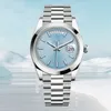 Full Diamond Datejust Assista Relógios Mecânicos Automáticos 41mm Cinta de Prata Aço Inoxidável para Homens Vida Impermeável Relógio de Pulso Moda Relógios de Pulso Presente