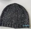 Berretti Cappello coreano lavorato a maglia con paillettes Lady Autunno e inverno Moda da strada da donna da uomo Hip-hop Personalità Warm Skull Beanie Hats